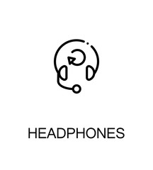 Headphone flat icon