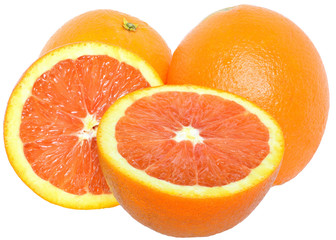 blood orange slice isolated