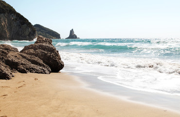 summer day on beach 