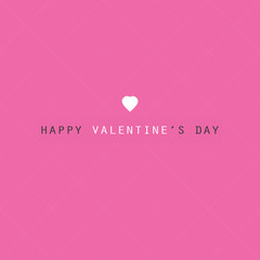 Valentine's Day Card or Background, Vector Design Template  