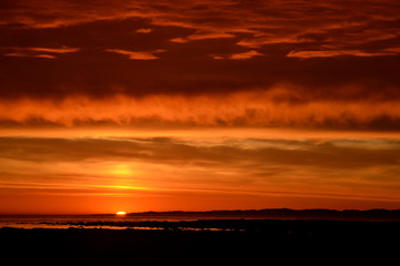 Fototapeta na wymiar Norwegian sunset