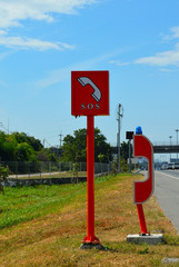 SOS telephone on motorway