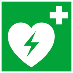 Herz - Defibrillator - obrazy, fototapety, plakaty