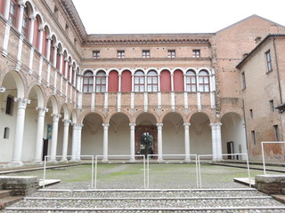 Fototapeta na wymiar Ferrara - palazzo Costabili o palazzo di Ludovico il moro o Museo Archeologico Nazionale