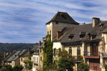 Fototapeta na wymiar medieval village of Najac, olt town, Aveyron, France