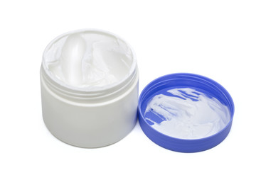 cream on the white background