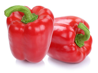 Paprika Paprikas rot frisch Gemüse Freisteller freigestellt iso