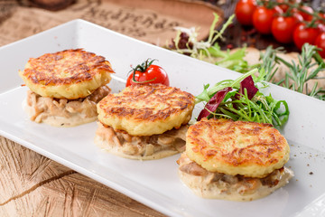 Homemade potato pancakes 