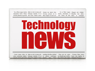 News concept: newspaper headline Technology News