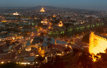 night view of Tbilisi