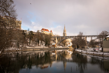 Fototapeta na wymiar Berns Old City in Winter