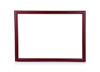 Classic wooden frame isolated on white background