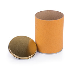 Blank Tincan Metal Tin Can on white background. canned