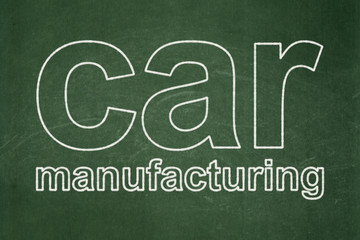 Obraz premium Industry concept: Car Manufacturing on chalkboard background