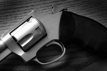 Pistol Handgun Closeup Trigger for Shooting Self Defense or Mili