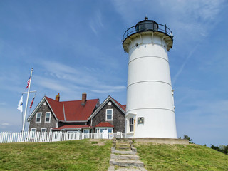 Fototapeta na wymiar Nobska lighthouse in Cape Cod, Massachusetts.