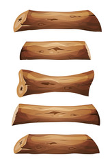 Wood Logs And Planks Set