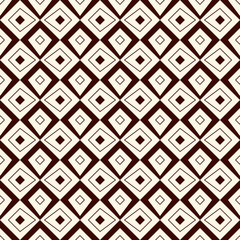 Outline seamless pattern with geometric figures. Ethnic wallpaper. Repeated rhombuses ornamental background