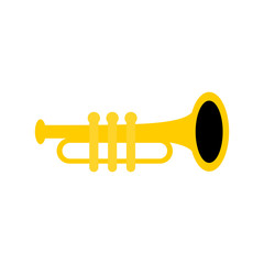 Trumpet icon - symbol. Simple isolated vector illustration on white background.