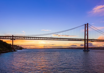 Fototapeta na wymiar Lisbon and 25th of April Bridge - Portugal