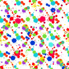 Seamless pattern: spots and drops of paint