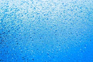 Drops of water on glass