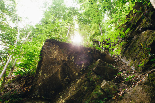 Fototapeta Slate in the mountain