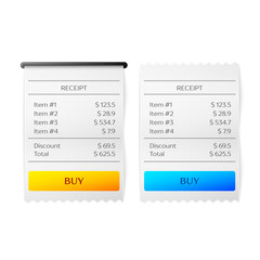 Printed receipt vector