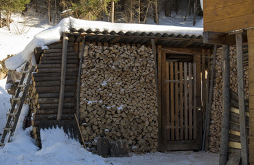 A storage of firewood