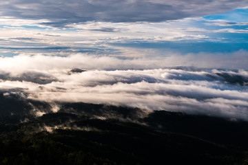 Sunrise at Doi Intanon National Park VIew point, Chiang Mai Thai