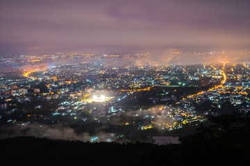 Doi Suthep scenic point at Chiang mai in Thailand