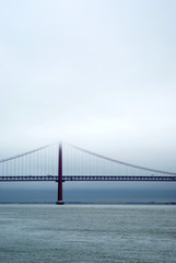 Fototapeta na wymiar 25th April bridge in Lisbon