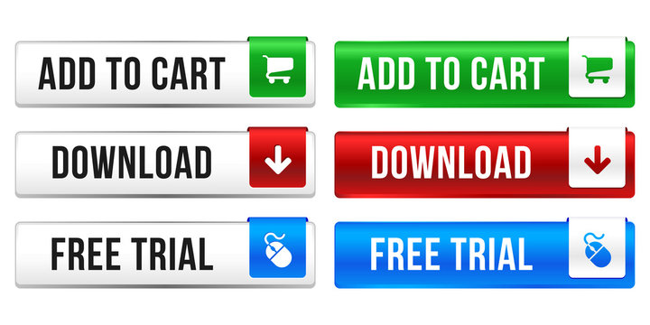 Web Button Set - Add to Cart - Download - Free Trial