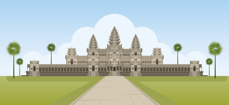 Angkor Wat, Cambodia, Landmark, Travel and Tourist Attraction