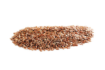 Obraz premium Flax seeds isolated on a white