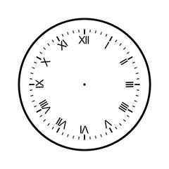 clock face blank isolated on white background
