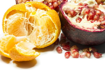 Pomegranate and mandarin