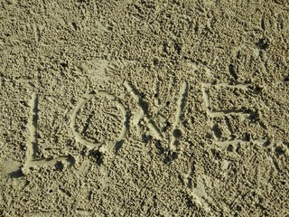 Sand text love