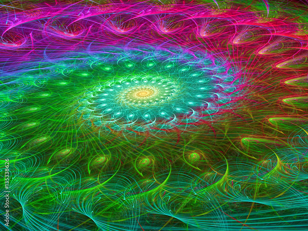 Wall mural intricate spiral - abstract digitally generated image
