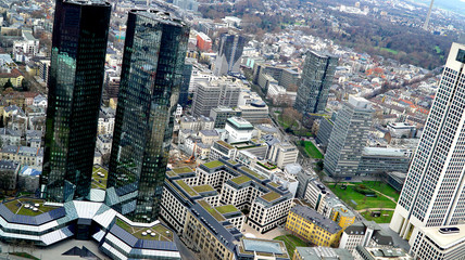 Fototapeta premium Frankfurt landscape from above