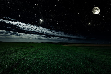 green night field. star sky © Ruslan Ivantsov
