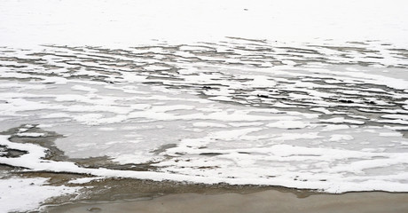 Ice winter background.