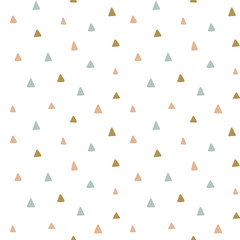 Seamless hand drawn geometric tribal pattern with triangles. Vector navajo design.