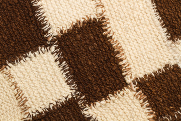 Fototapeta na wymiar Textura de lana beige y marrón