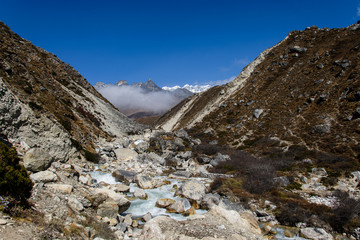 Obraz premium Trekking in Nepal, Himalayas