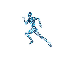 Fototapeta na wymiar Running man logo