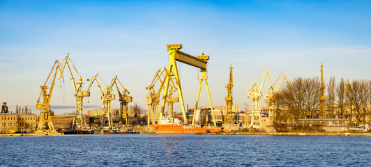 sea port in Szczecin, Poland