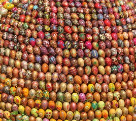 Fototapeta premium Ukraine. Easter eggs installation of the Kiev Pechersk Lavra