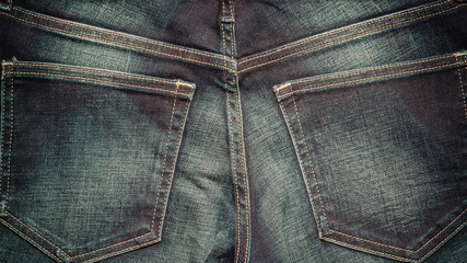 Naklejka premium closeup detail of blue denim pocket