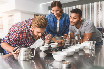 Coffee atmosphere at working place